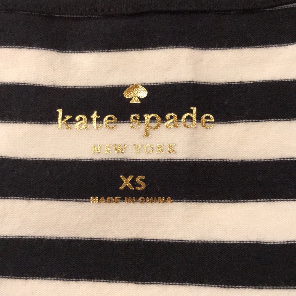 Kate Spade XS striped knit shirt bows at neck NICE - Picture 6 of 6